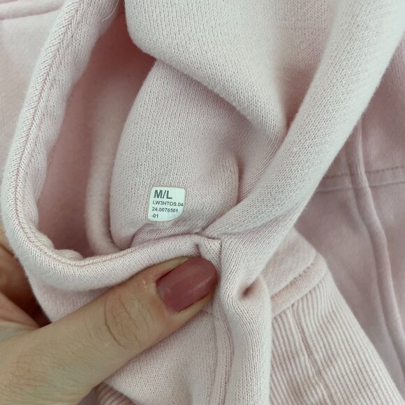 Lululemon Scuba Oversized Half Zip Hoodie Strawberry Milkshake Size M/L - Picture 3 of 6